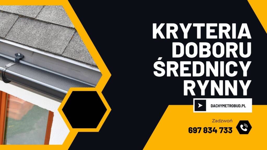 Czarna rynna z zabezpieczeniem przeciw liściom – dobór odpowiedniej średnicy rynny dachowej.